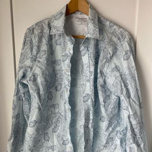 Banana Republic Luxe Poplin Long Sleeve Shirt, Medium